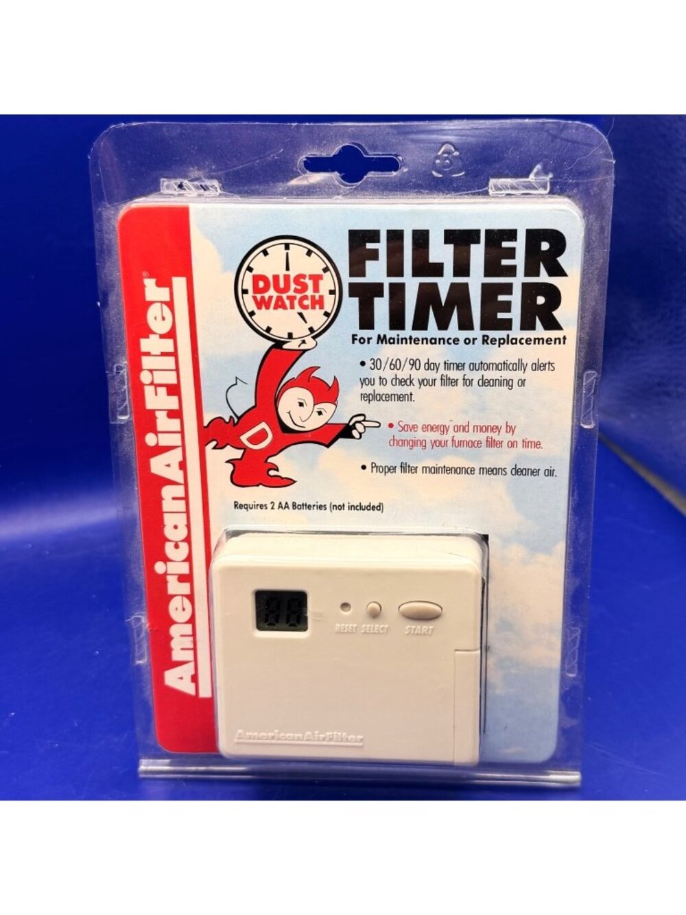 American Air Filter Dust Watch Timer HVAC Furnace 30/60/90 Day NOS Open Box